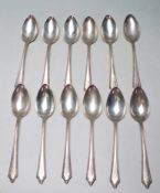 SET OF SEVEN ANTIQUE AMERICAN SILVER SPOONS