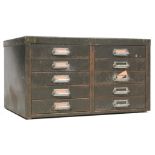 INDUSTRIAL FACTORY SALVAGE METAL FILING CABINET