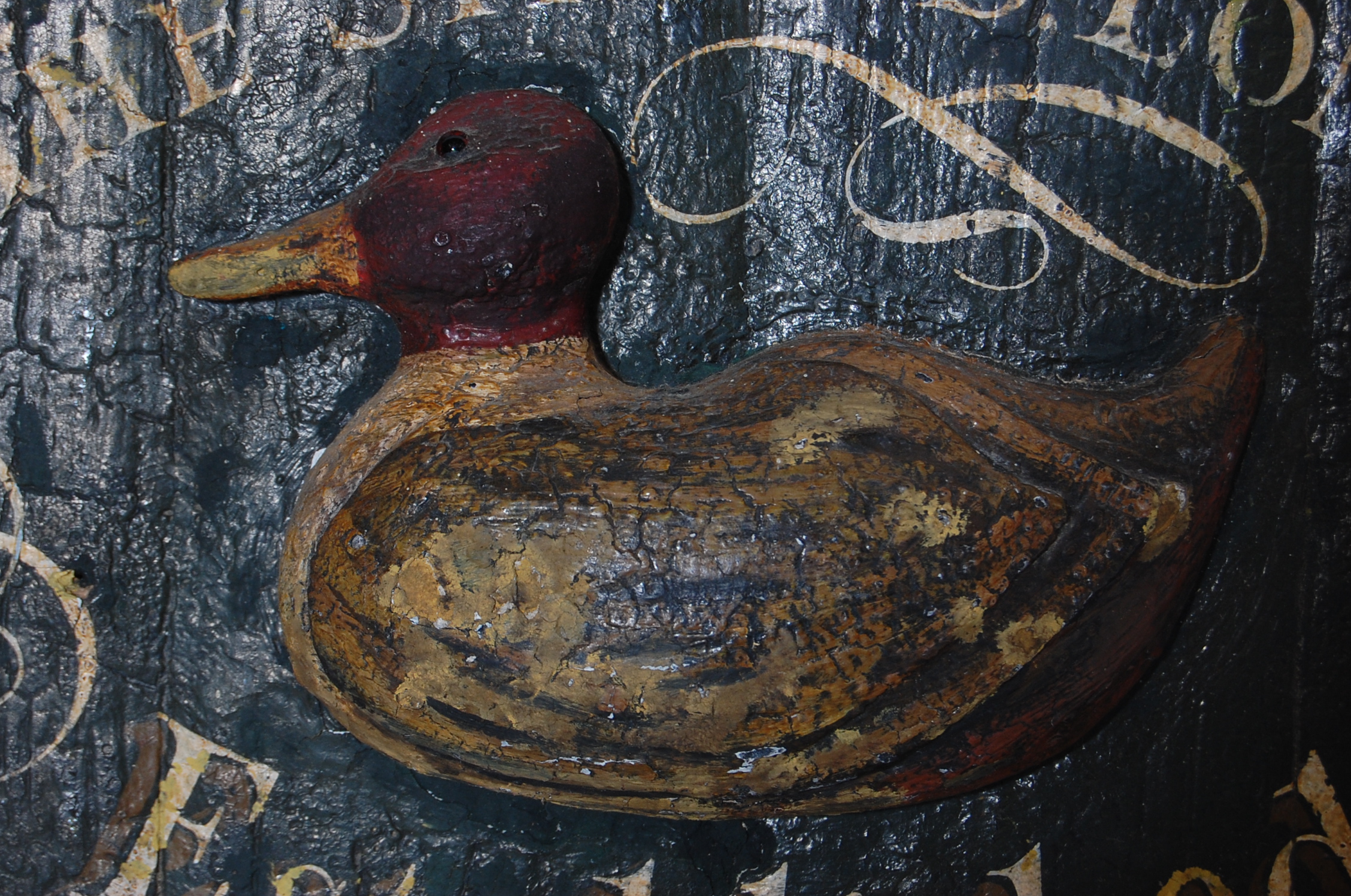 ROBERT HUGHEY - DECOY MAKER - WOODEN ADVERTISING SHOP SIGN - Bild 3 aus 4