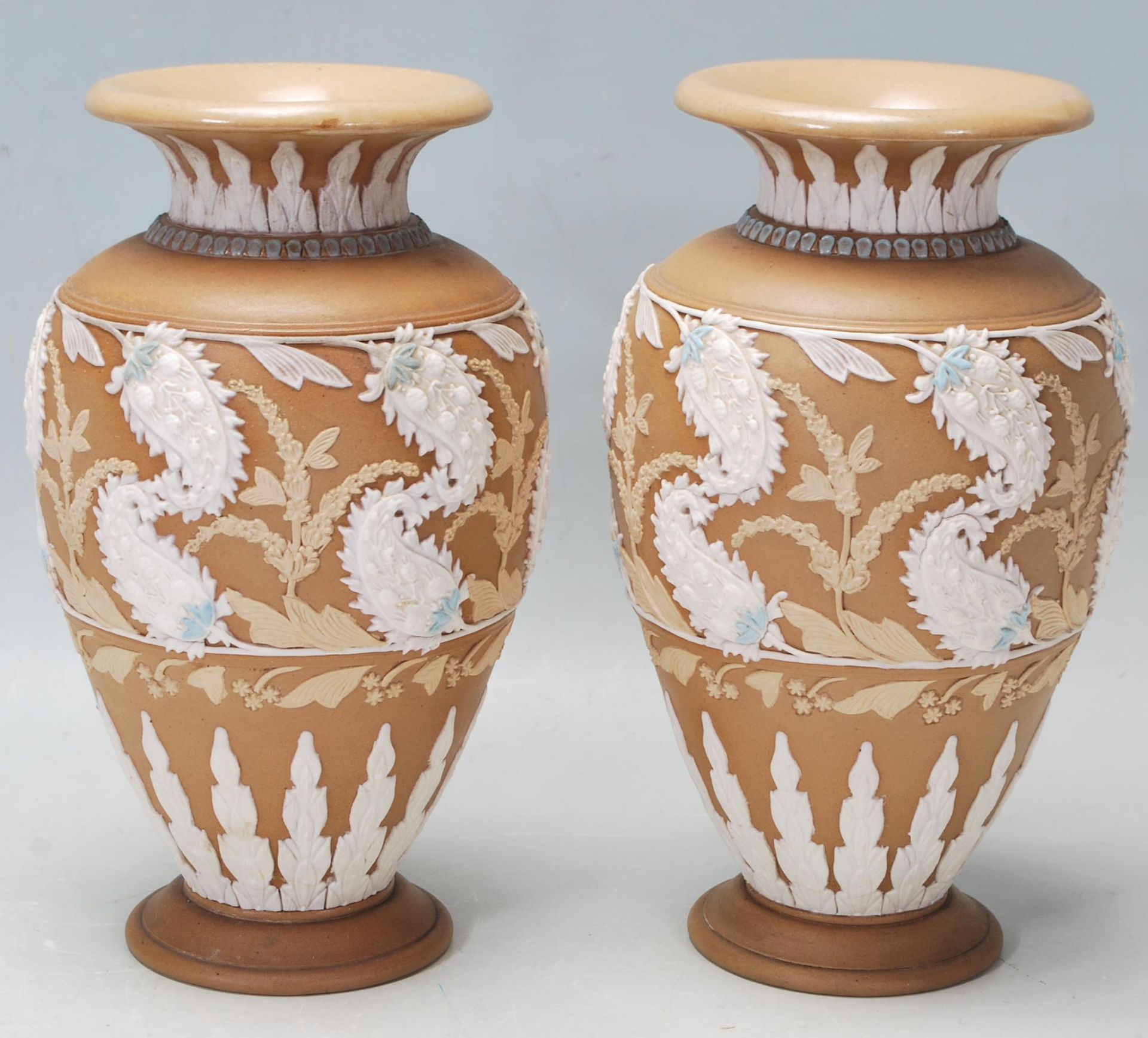 TWO DOULTON LAMBETH SILICON VASES - Image 3 of 5