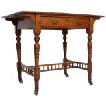 ANTIQUE VICTORIAN OAK WRITING TABLE