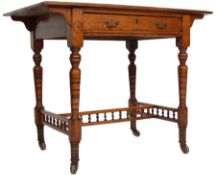 ANTIQUE VICTORIAN OAK WRITING TABLE