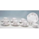 ROYAL ADDERLEY SILVER ROSE TEA SERVICE FOR SIX