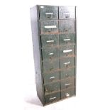 MID CENTURY FACTORY INDUSTRIAL ENGINEER DRAWERS