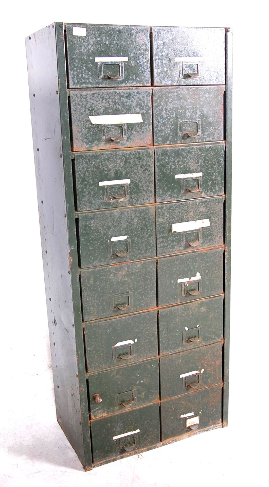 MID CENTURY FACTORY INDUSTRIAL ENGINEER DRAWERS