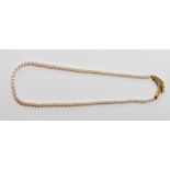 VINTAGE 18CT GOLD CLASP PEARL NECKLACE