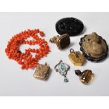 GROUP OF ANTIQUE JEWELLERY AND FINDINGS