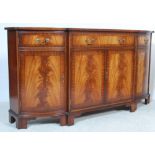 REGENCY REVIVAL BOW FRONT BREAKFRONT CREDENZA