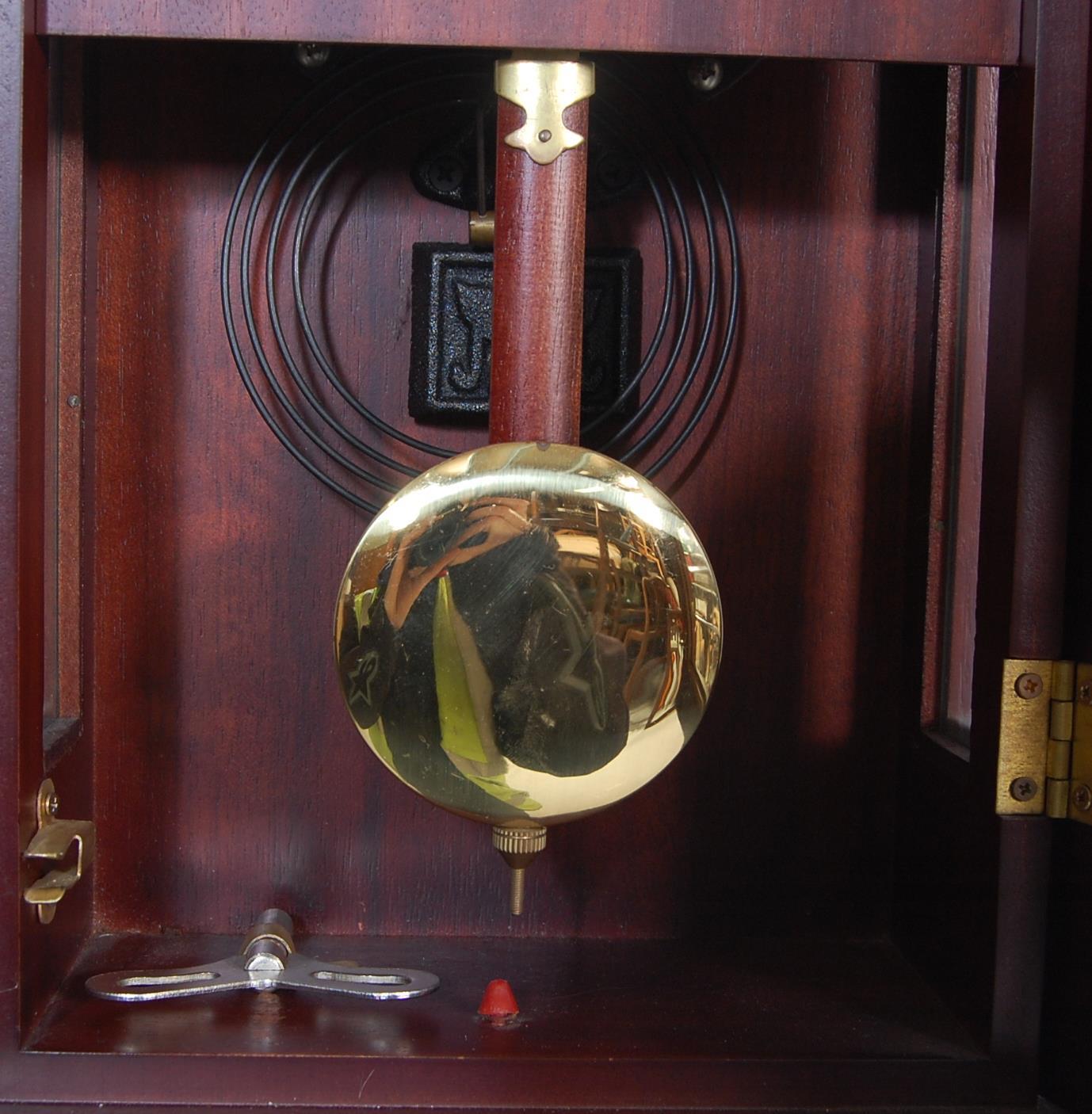 MAHOGANY CASED 8 DAY LINCOLN WALL CLOCK & CANTERBURY - Image 5 of 9