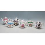 A COLLECTION OF SIX LIMITED EDITION HEIRLOOM WORCESTER TEAPOTS