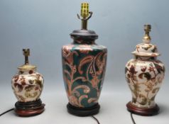 COLLECTION OF KUTANI / FAMILLE ROSE TABLE LAMPS