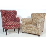 TWO 20TH CENTURY ANTIQUE STYLE ARM CHAIRS IN THE MANNER OF HOWARDS OF LONDON