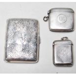 THREE STERLING SILVER SMOKING RELATED ITEMS