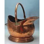 VICTORIAN 19TH CENTURY COPPER COAL BUCKET