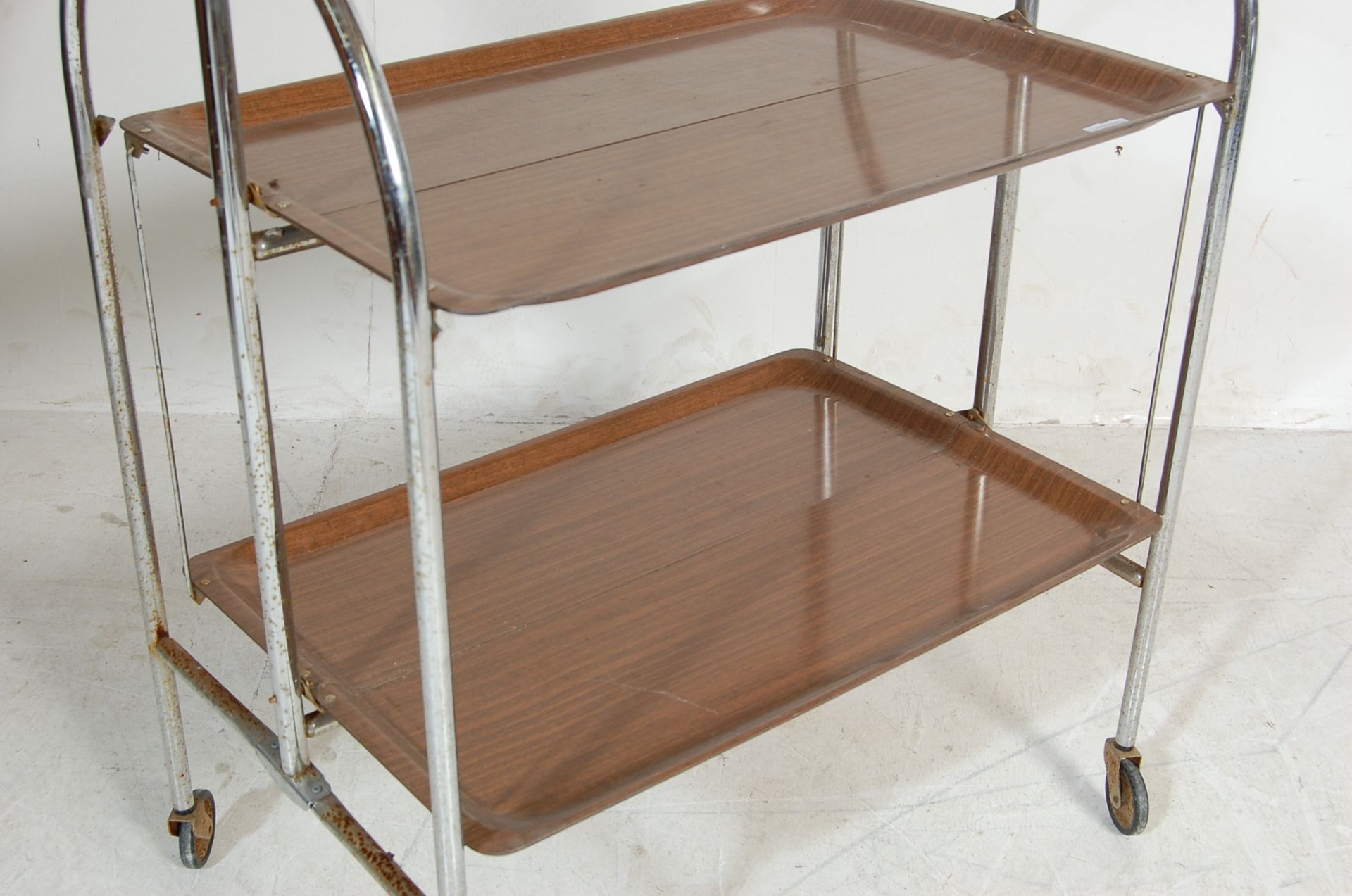 MID CENTURY GERLINOL BRESHEY DINETT - CHROME BASE FOLDING TROLLEY - Image 2 of 5