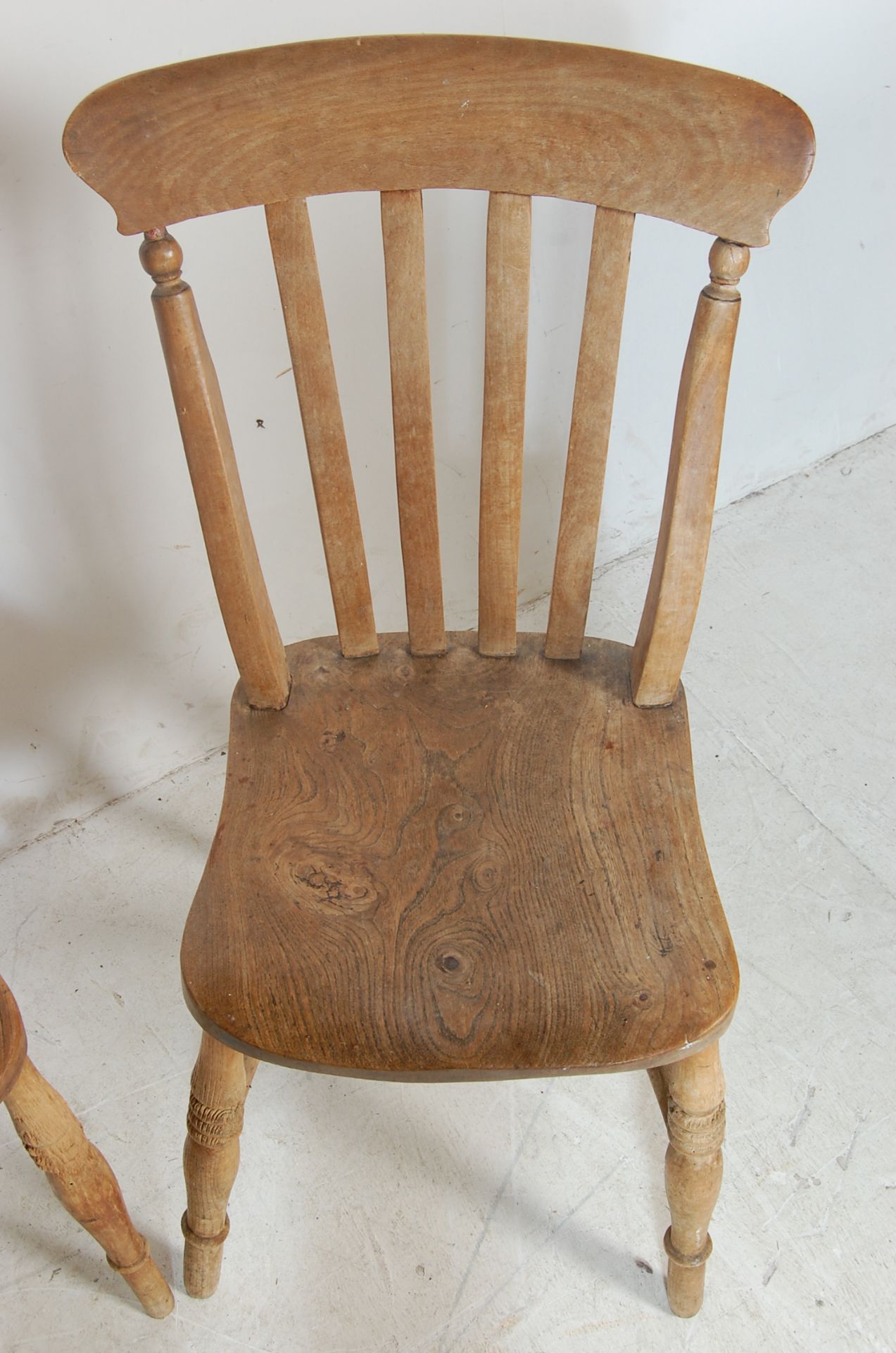 VICTORIAN 19TH CENTURY BEECH & ELM DINING CHAIRS - Image 5 of 7
