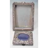 TWO EARLY 20TH CENTURY SILVER HALLMARKED PHOTO FRAMES