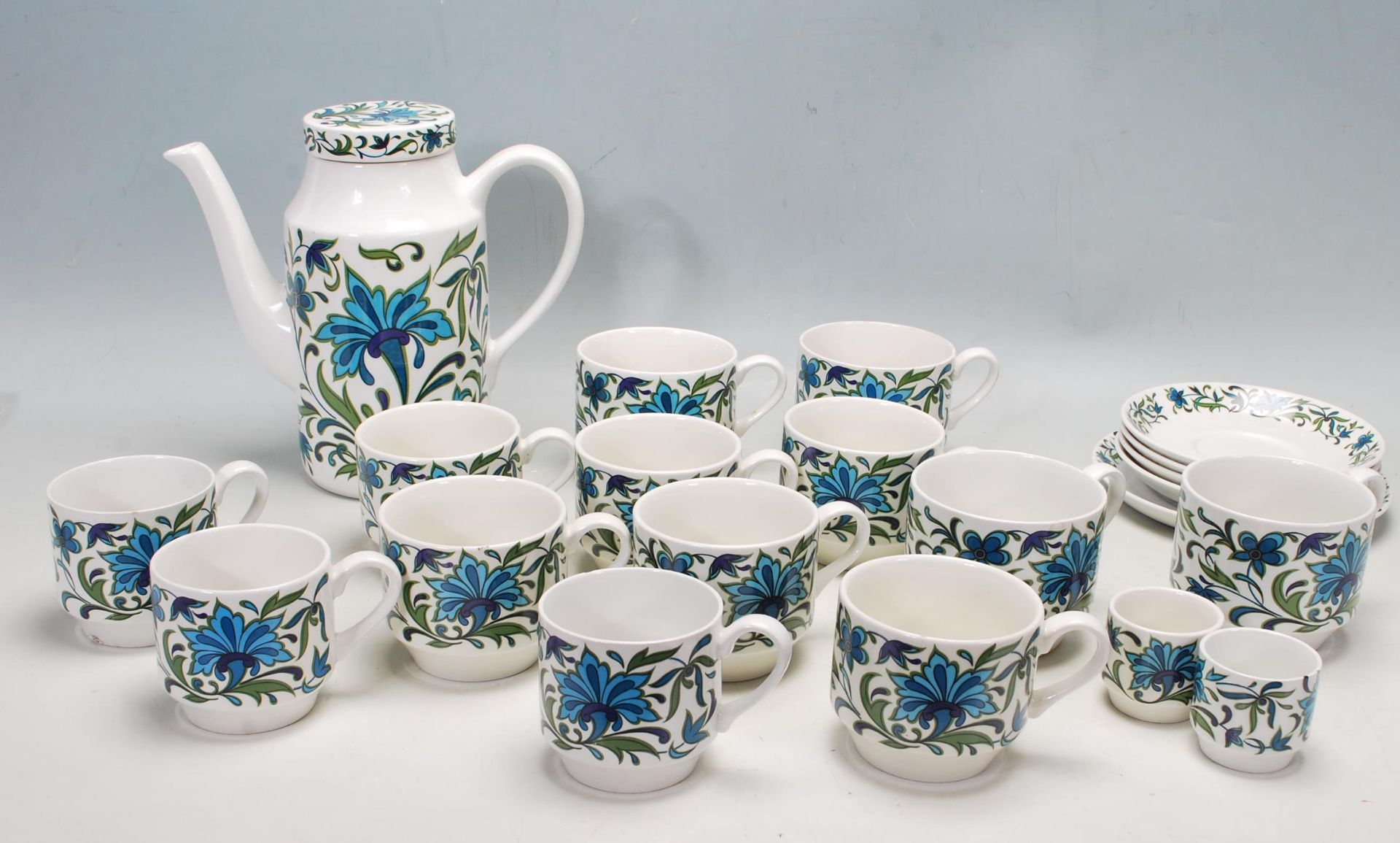 RETRO VINTAGE MID 20TH CENTURY MIDWINTER SPANISH GARDEN TEA SERVICE