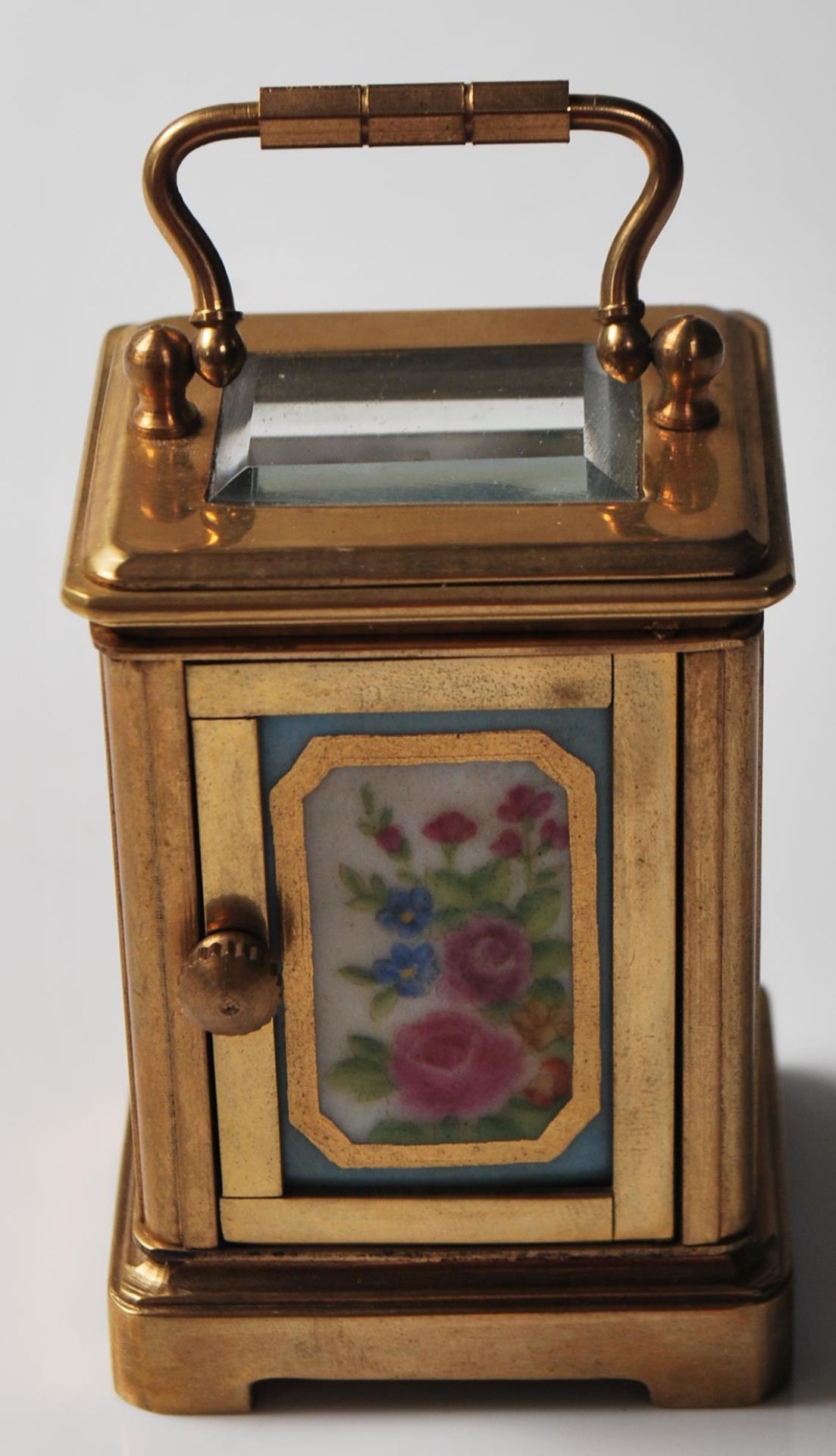 MINIATURE BRASS CARRIAGE CLOCK - Bild 3 aus 6