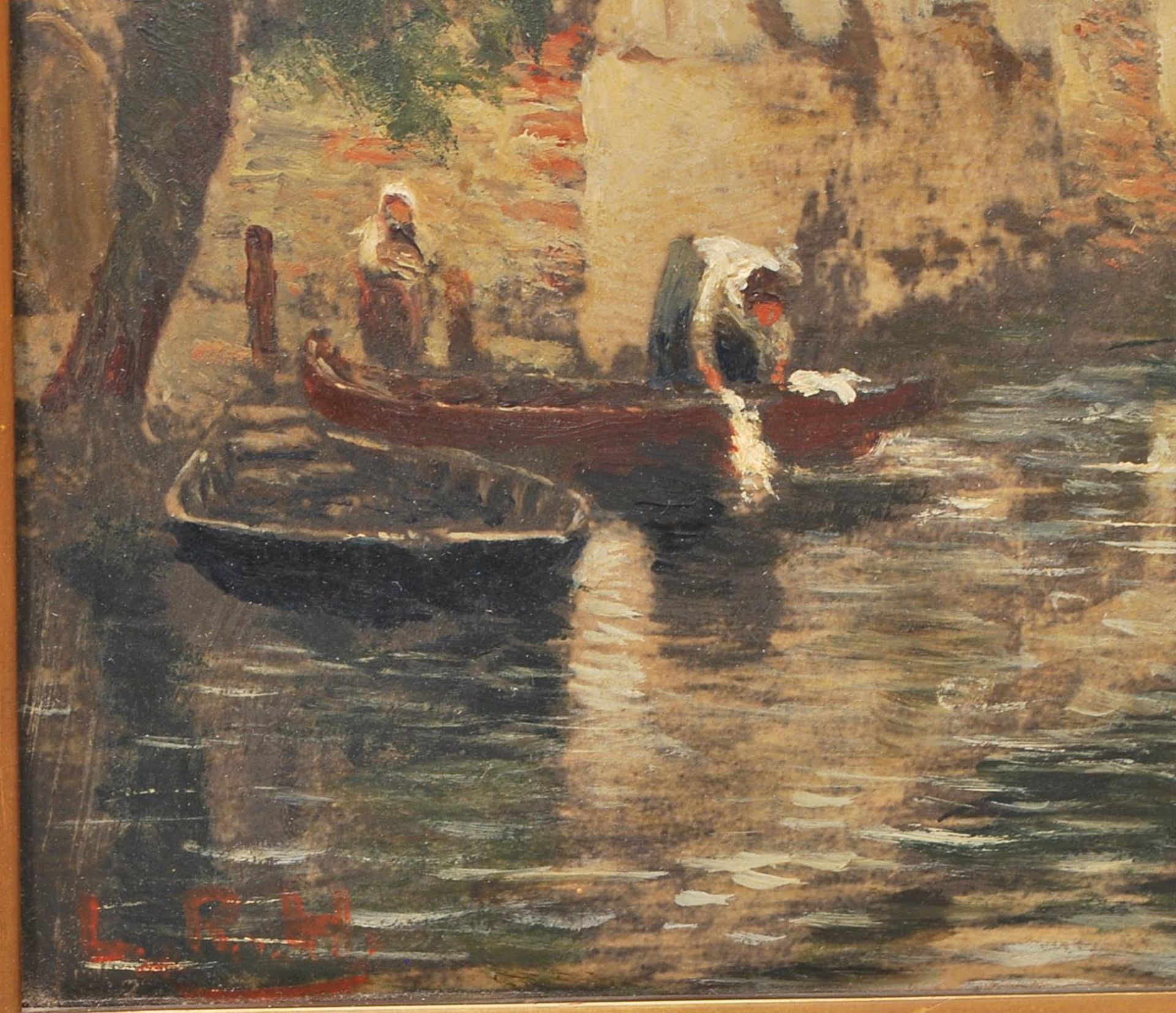 ANTIQUE OIL ON BOARD PAINTING DEPICTING A MILL - Image 3 of 6