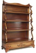 GEORGE III ANTIQUE STYLE MAHOGANY WATERFALL BOOKCASE