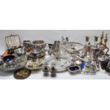 LAGE COLLECTION OF VINTAGE 20TH CENTURY SILVER PLATE ITEMS
