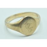 9CT GOLD BIRMINGHAM HALLMARKED GENTS SIGNET RING