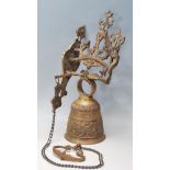 DECORATIVE BRASS BELL WITH ANGEL CAST TOP
