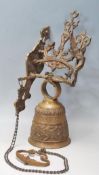 DECORATIVE BRASS BELL WITH ANGEL CAST TOP