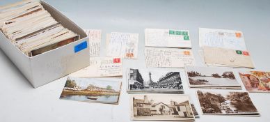 POSTCARD COLLECTION - STAMPS - WWII AND POST-WAR