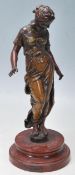 VICTORIAN BRONZE ART NOUVEAU SCULPTURE OF A LADY