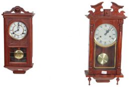 MAHOGANY CASED 8 DAY LINCOLN WALL CLOCK & CANTERBURY