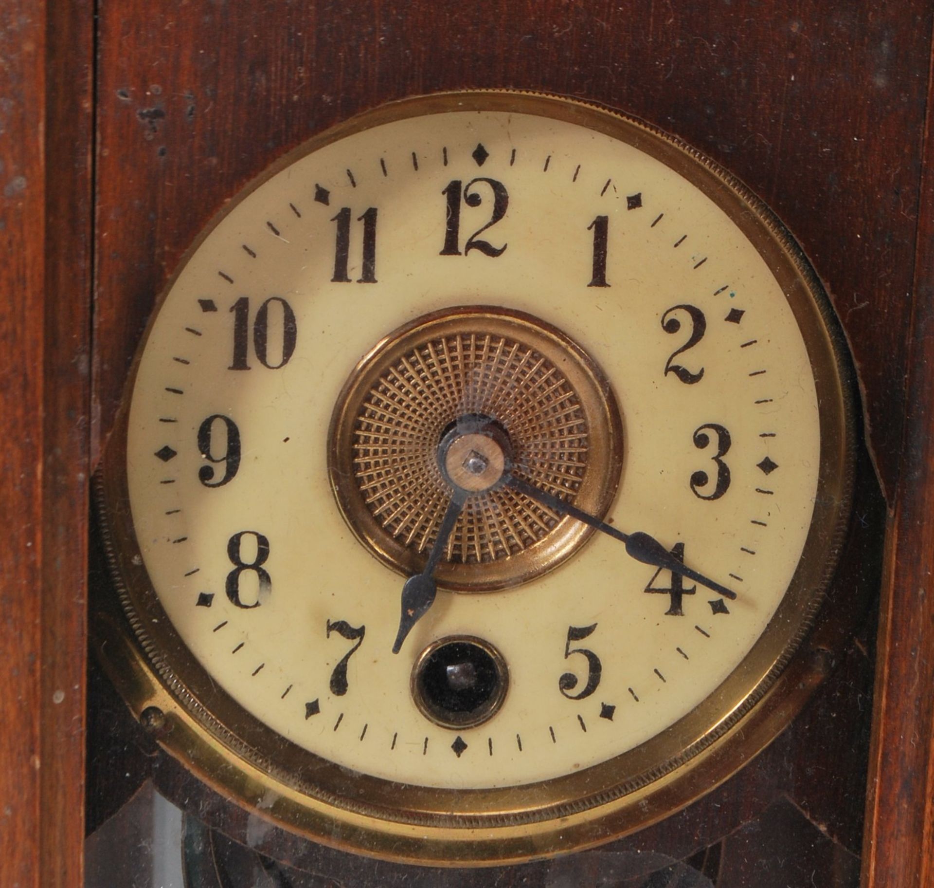 ANTIQUE 20TH CENTURY VENETIAN STYLE MAHOGANY CASE CLOCK - Image 2 of 5