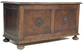 EARLY 20TH CENTURY OAK BLANKET BOX WITH HINGED LID