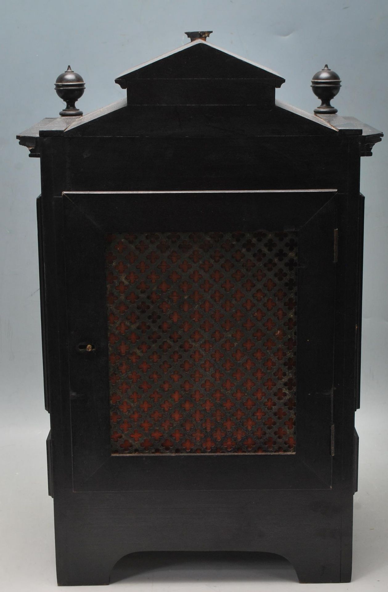 19TH CENTURY LENZKIRCH EBONISED MANTEL BRACKET CLOCK - Image 7 of 12