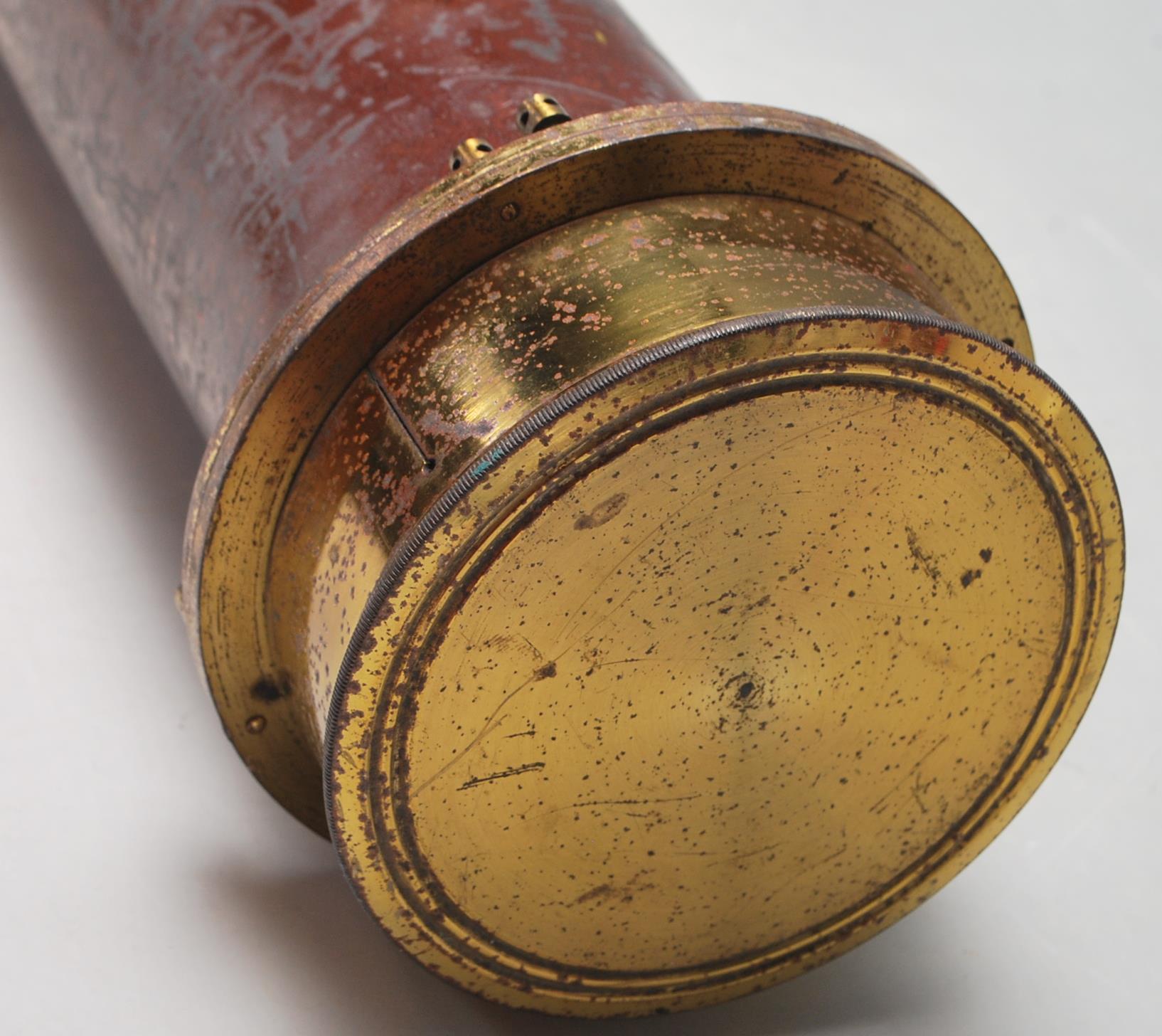 LATE VICTORIAN 19TH CENTURY BRASS AND COPPER TELESCOPE - Image 6 of 6