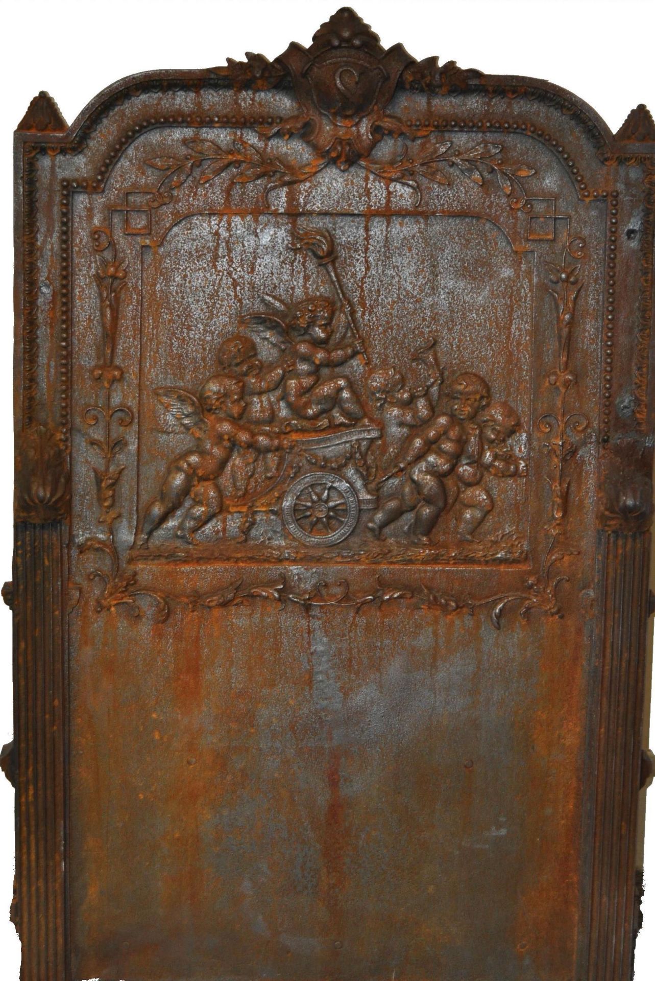 VICTORIAN CAST IRON FIREBACK