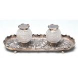 19TH CENTURY VICTORIAN HALLMARKED STERLING SILVER CRUET SET