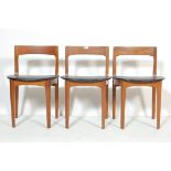 SET OF FIVE RETRO VINTAGE MID CENTURY TEAK WOOD DINING CHAIRS BY NATHAN