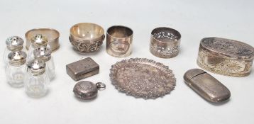 COLLECTION OF SILVER HALLMARKED ITEMS - 20TH CENTURY