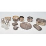 COLLECTION OF SILVER HALLMARKED ITEMS - 20TH CENTURY