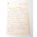 FACSIMILE LETTER FROM FLORENCE NIGHTINGALE