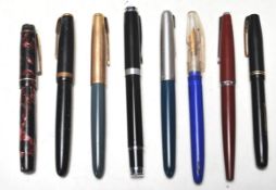 COLLECTION OF VINTAGE MID CENTURY PENS BY PARKER AND MORE