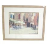 JACKIE SIMMONDS PRINT OF A FRENCH STREET VIEW PAINTING