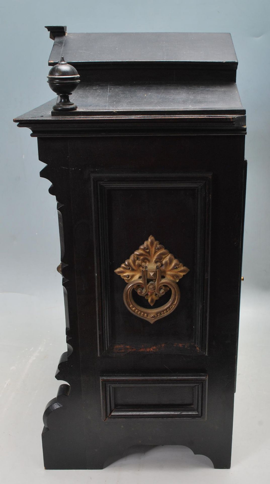 19TH CENTURY LENZKIRCH EBONISED MANTEL BRACKET CLOCK - Image 6 of 12