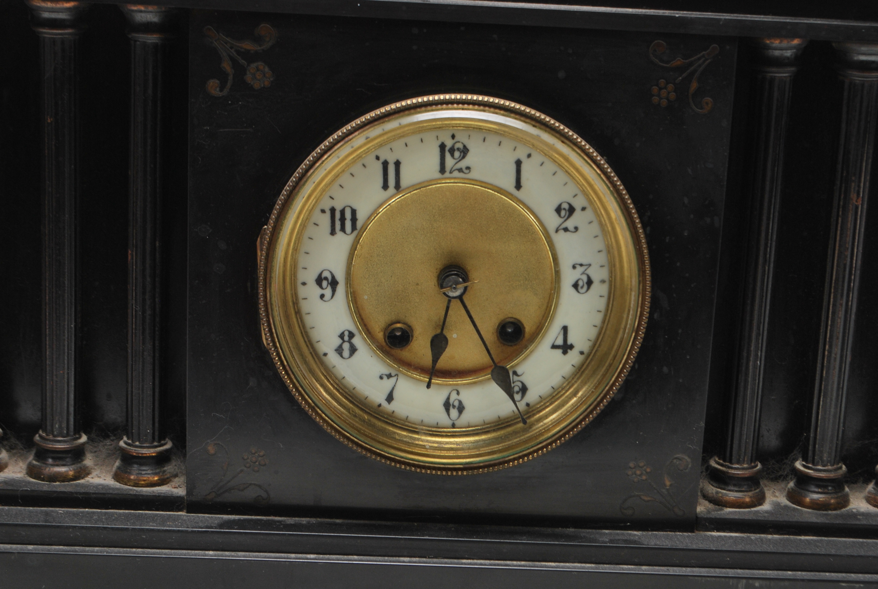 VICTORIAN HAC 8 DAY SLATE MANTEL CLOCK - Image 2 of 8