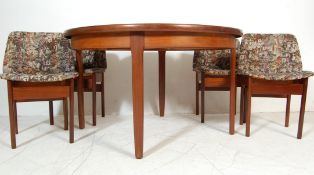 RETRO 1970’S TEAK WOOD DINING TABLE AND FOUR CHAIRS