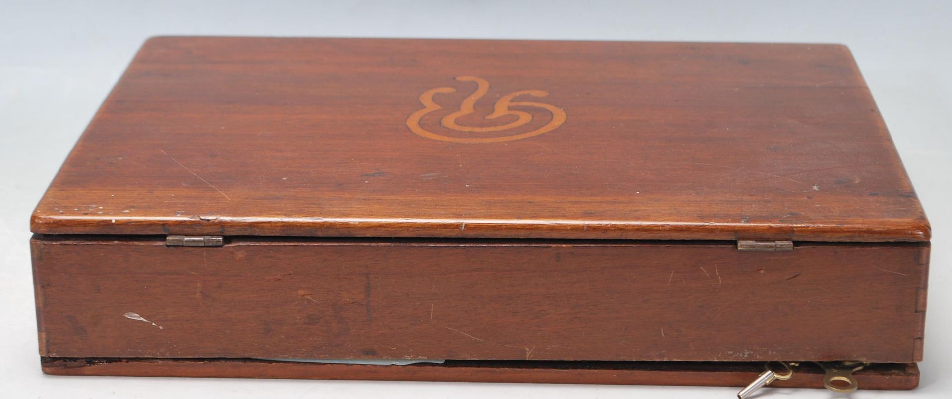 EDWARDIAN MARQUETRY CUTLERY BOX AND PAGE OPENERS - Image 6 of 6