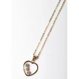 9CT GOLD HEART PENDANT NECKLACE