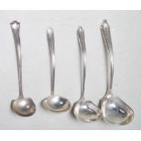 FOUR STERLING SILVER AMERICAN LADELS